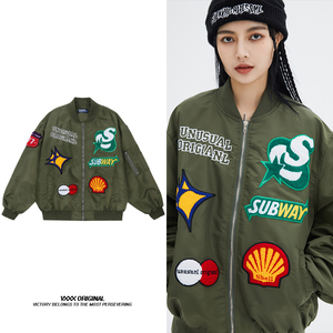 Nueva chaqueta con letras personalizada, abrigo de invierno, chaqueta Bomber con parche bordado de manga larga para Unisex - Product Image 1