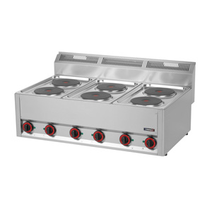 Placa de Cocina Eléctrica de 6 Quemadores T 99 para Uso Doméstico - Product Image 1