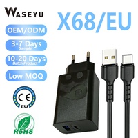 Chargeur rapide USB C PD 68W Turbo Fast AC pour Motorola et Xiaomi, adaptateur d'alimentation électrique avec sortie 5V/3A, entrée 9V/2A