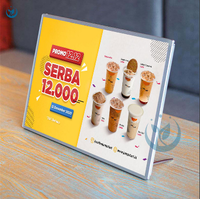 Menú colgante de techo de Banco interior Led Slim LED A1 A2 A3 A4 caja de luz póster publicidad cajas de luz LED de vidrio ultrafino