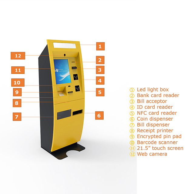 Long Life Vertical Safety Intelligent Touch Screen Energy Saving LKS ATM