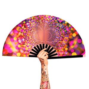 <span class=keywords><strong>Abanico</strong></span> de Mano de Bambú con Efecto Brillante de 33 cm, <span class=keywords><strong>Abanico</strong></span> de <span class=keywords><strong>Taichi</strong></span> Brillante, <span class=keywords><strong>Abanico</strong></span> Plegable para Fiestas - Product Image 3