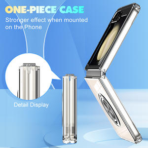 Pour Galaxy Z <span class=keywords><strong>Flip</strong></span> 5 Porte-bague pour téléphone portable en une seule pièce Étui transparent pour <span class=keywords><strong>Samsung</strong></span> Galaxy Z <span class=keywords><strong>Flip</strong></span> 6 <span class=keywords><strong>3</strong></span> 4 7 Support de téléphone portable <span class=keywords><strong>Coque</strong></span> - Product Image 4