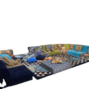 Ensemble de canapés arabes en tissu indien du Moyen-Orient, design <span class=keywords><strong>moderne</strong></span> de haute qualité, <span class=keywords><strong>canapé</strong></span> sectionnel en forme de L pour salon - Product Image 1