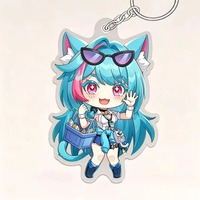 Porte-clés en acrylique mignon version Q du jeu Game Neverness To Everness, pendentif en acrylique Lacrimosa Mint Chiz Shinku, décoration de sac à dos, cadeau