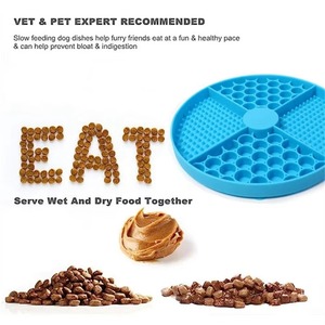 With <b>suction</b> cup cat and dog slow licking <b>pad</b>, silicone licking <b>pad</b>, anti-choke non-slip design, alleviate boredom and anxiety - Product Image 3