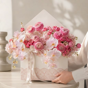 Busta Porta Bouquet Personalizzata Ecologica e Riciclabile, Scatola per Fiori in Carta Spessa per Forniture da Fiorista e Regali di Compleanno - Product Image 1