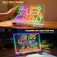 Tableau d'affichage LED rechargeable pour notes, tablette de dessin lumineuse respectueuse des yeux, panneau lumineux numérique à batterie