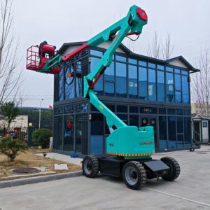 Plateforme de travail aérien électrique automotrice à flèche droite articulée, télescopique, type araignée, à bras articulé pliable, de 11m à 20m - Product Image 4