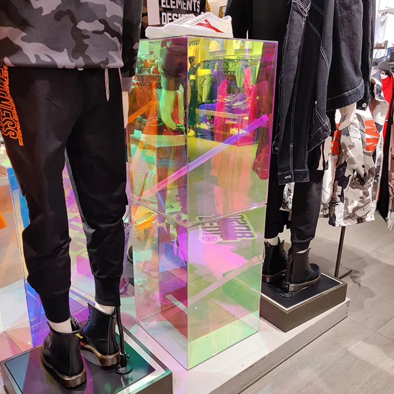 Personalizzazione acrilica della cabina del negozio di usura delle donne del contatore per acqua dello scaffale della borsa della scarpa dello scaffale di esposizione della vetrina del negozio di abbigliamento all'ingrosso di colore