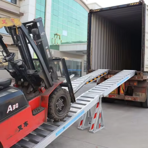Heavy-Duty <strong>2</strong>.5m Aluminum Load <strong>Ramp</strong> for 2Ton Capacity Forklifts Long <strong>Dock</strong> Ladders Trailer <strong>Ramps</strong> for Long <strong>Loading</strong> Motorcycle <strong>Ramps</strong> - Product Image 2