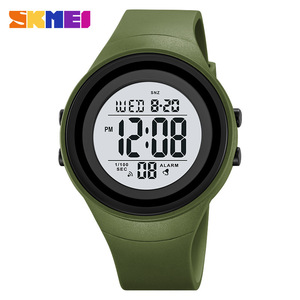 Skmei <b>Digital</b> Watch Men Tpu Strap 3Bar Waterproof Electronic Alarm <b>Clock</b> Sports Watch For Outdoor Activities - Product Image 1