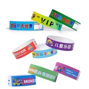 Pulseras de Papel con Logotipo Personalizado, Resistentes al Agua, con Brillo y Color, Fabricante de Pulseras Impresas Personalizadas al por Mayor para Promoción de Marca - Product Image 2