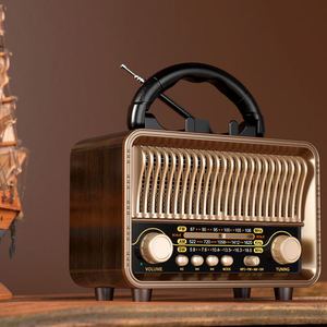 Radio AM FM SW Vintage Personalizada en Tono Dorado con Asa de Cuero, Escala de Alto Contraste, USB, Tarjeta TF, Portátil para el Hogar y Personas Mayores - Product Image 3