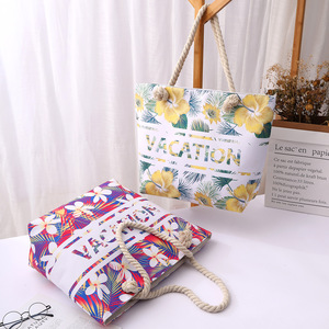 Bolsa de Mano de Lona de Algodón Ecológica, Extra Grande, Diseño Personalizado, Informal, con Cierre, Hecha a Mano, Reutilizable y Resistente - Product Image 2