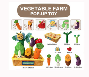 Juguetes de Peluche Educativos Tempranos para Bebés, Muñecos de Peluche de Frutas y Verduras de Dibujos Animados Montessori, Juguetes de Granja Simulada para Bebés - Product Image 3