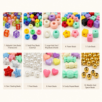 Kit DIY de breloques pour porte-clés, téléphone et sac, avec boîte de rangement portable, ensemble de perles fantaisie (bonbons, fromage) pour pendentifs de sac à dos et loisirs créatifs