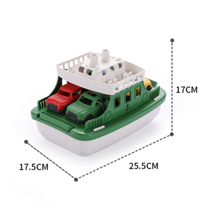 Mini véhicule en plastique pour bébés garçons filles enfants plage <span class=keywords><strong>bain</strong></span> piscine <span class=keywords><strong>jeu</strong></span> 4 pièces Ferry vert bateau baignoire jouets voiture ensemble pour bébés - Product Image 5