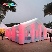 Chine Sayok luxe grande LED tente gonflable extérieure Blowup Air House tentes d'événement de fête de mariage fabricants