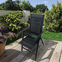 Chaise de jardin réglable à 7 positions avec cadre en aluminium, mobilier d'extérieur pour jardin - Offre Spéciale