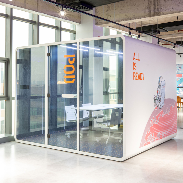 Office Sound Proof Meeting Pods Indoor Open Acoustic Soundproof Meeting Booth