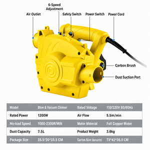 <span class=keywords><strong>Aspirapolvere</strong></span> CE Ready ZX-46 1200W <span class=keywords><strong>con</strong></span> motore in rame, 7.5L, 6 velocità, OEM, Fabbrica Zhejiang - Product Image 6