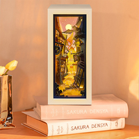 Dropshipping Lampe en papier sculpté d'anime Hary Diagonalley, lampe de nuit LED 3D, boîte à ombre encadrée, art en papier découpé au laser, lampe de nuit d'anime