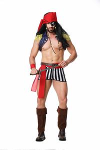 Costume de cosplay d'Halloween pour hommes européens et américains pour bal masqué - Ensemble de tenue de jeu de rôle de <span class=keywords><strong>pirate</strong></span> <span class=keywords><strong>des</strong></span> Caraïbes pour hommes - Product Image 3