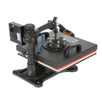 Mesin Press Panas Swing Away untuk Cetak Kaos, Printer Sublimasi, Casing Ponsel, Puzzle, Alas Mouse, Kaca, Batu 38x38cm