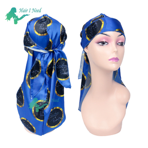 Ensemble de bonnets unisexe en satin <span class=keywords><strong>Durag</strong></span> soyeux de créateur à bas prix Usine de haute qualité avec logo personnalisé - Product Image 6
