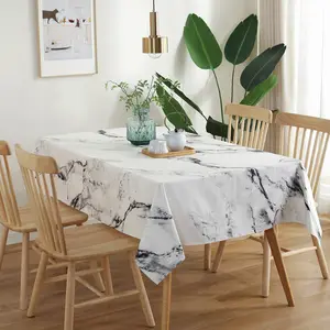 Rectangular Polyester Cotton Custom Events Tablecloths White Outdoors Party Banquet Wedding Table cloth