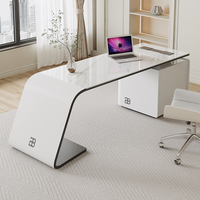 Bureau de travail en forme de L haut de gamme moderne en bois écologique, bureau de luxe durable en marbre