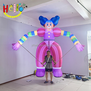 Mascota de dibujos animados en movimiento inflable encantadora personalizada de fábrica disfraz de payaso inflable publicitario - Product Image 2