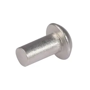 Remache sólido de cabeza redonda de aluminio, acero inoxidable, 5MM, M12, M13