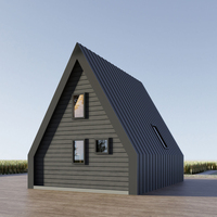Vente en gros maisons modulaires préfabriquées a-frame kits avec 3 chambres à coucher/une chambre