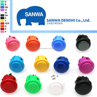 Kit DIY de boutons pour manette d'arcade SANWA JLF 8YT 8 directions pour console de jeu d'arcade, en métal et plastique, version anglaise