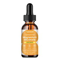 Gouttes buvables de glycinate de magnésium SPL OEM pour adultes, suppléments pour le sommeil, biologiques, végétaliens, 1000 mg de glycinate de magnésium