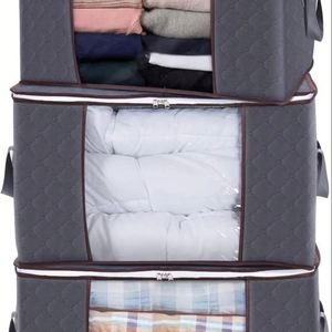 3Pcs SET Travel Luggage Organizer Packing <b>Cubes</b> Set Compression Storage Bag Waterproof Cotton Space Saving Traveling - Product Image 1