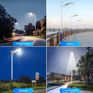 Lámpara Solar de Calle para Exteriores con Carcasa de Aluminio y Control por Sensor, IP65 Impermeable, 100W/200W, LED Integrado Todo en Uno, LiFePO4 - Product Image 4