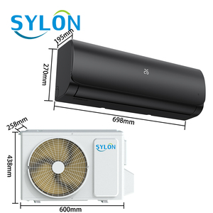 Cơ Thể Màu Đen Mini Chia Điều Hòa Không Khí Biến Tần 9000 Btu 0.75 Tấn Tiết Kiệm Năng Lượng 50/60Hz Chia Ductless Điều Hòa Không Khí Để Bán - Product Image 2