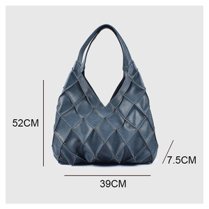 Elegante Borsa Tote di Lusso da Donna in Pelle PU Intrecciata di Grandi Dimensioni Borsa a Spalla con Tracolla Chiusura a Fibbia Magnetica e Pochette - Product Image 3