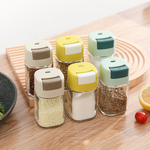 <b>Spice</b> <b>Jar</b> Set With Flip Top Lids Airtight Storage For Solid Seasonings Kitchen Use - Product Image 3