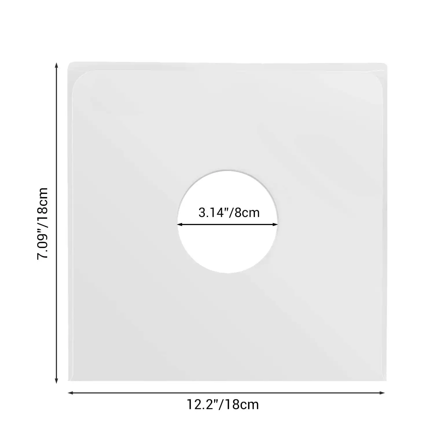 Lengan rekaman vinil 45 Rpm lengan Kertas 7 inci penutup kertas pelindung untuk catatan vinil tunggal