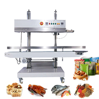 Scelleuse verticale automatique industrielle continue pour sacs, machine de thermoscellage verticale pour film plastique, pour l'emballage de produits alimentaires, chimiques et en poudre