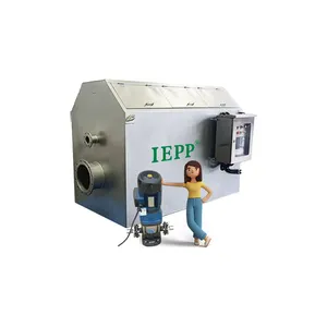 IEPP manufacturer supplier water recycling solid liquid separation machine micro filter fish farm pond sludge rotary drum screen