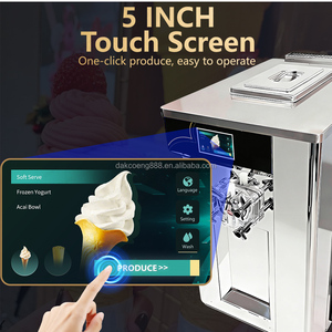 Combo Ice Cream Machine Soft Ice Cream Maker Commercial Table Top Maquina De Helado Suave Miken 1 Flavor Frozen <b>Freezer</b> Machine - Product Image 2