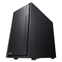 Compatible avec le boîtier de PC de bureau Micro ATX Pingtouge M2, panneau latéral en verre trempé, couleur noire, style vertical, sans ports avant