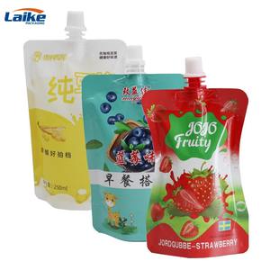 הדפסה מותאמת אישית פלסטיק נוזלי מילוי מילוי לסחוט מיץ מזון התינוק מיץ שפיץ שקית כיס לעמוד על המשקה עם spout - Product Image 1