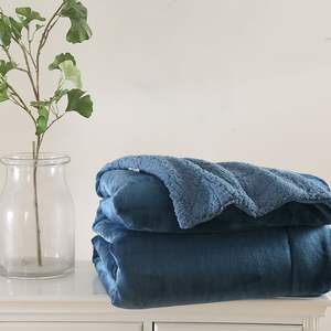 Mantas de Franela <span class=keywords><strong>Sherpa</strong></span> de Lujo AB-Side, Cubrecama de Microfibra de Lana de Cordero Personalizada, Manta Económica - Product Image 1