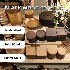 Sous-verres et tapis de table en bois de manguier noir massif de style moderne, épaisseur 3 mm, faits à la main, écologiques, en bois de hêtre, plateau à thé isolant thermiquement - Product Image 2